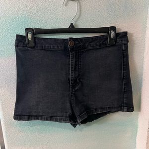 Ashley Mason Black High Waisted Jean Shorts